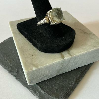 ATR 18k & .925 Prasiolite Ring 