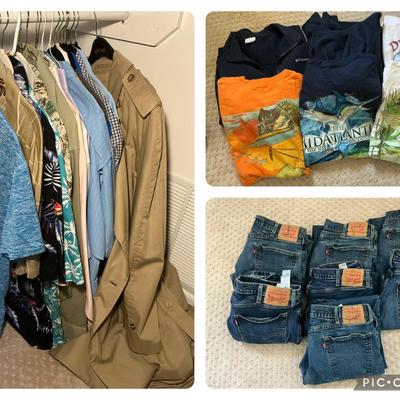 Mens Size L XL Clothing - Levis, Guy Harvey, Columbia, Under Armour, +