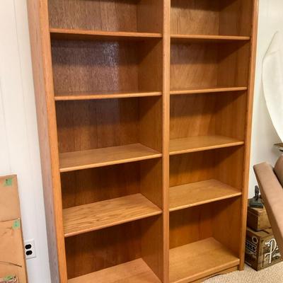 Solid Wood Double Bookshelf