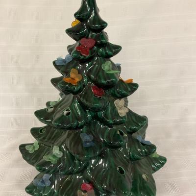 Vintage Ceramic Christmas Tree Missing Light/Base