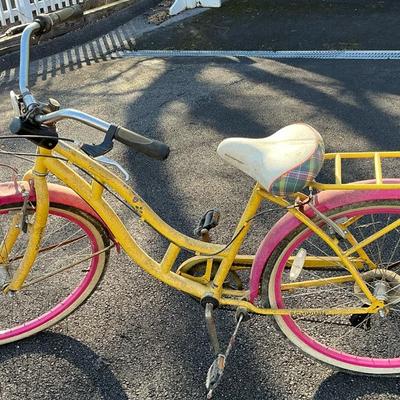 Schwinn Clairmont Yellow Pink Cruiser Bicycle