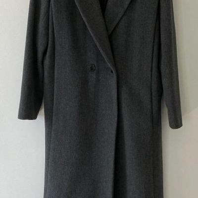 Vintage ILGWU Gray Wool Cashmere Dress Coat