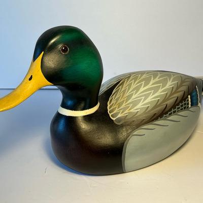 Roger Lent Signed Drake Mallard Duck Decoy (DD7)
