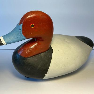 Hand Painted Red Head Duck Decoy (DD6)