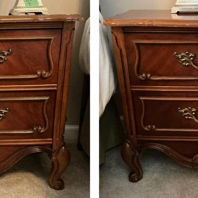 2 Bassett Furniture French Provincial Nightstands