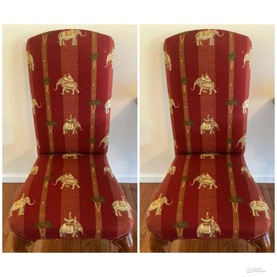 Set Of Two Elephant Dining Chairs 