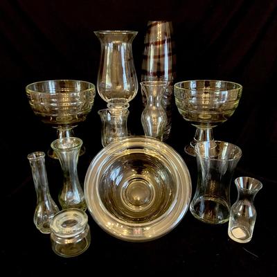 Lot 304: Vintage Glass Vases And Dishes