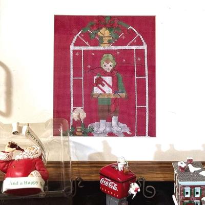 Lot 160: Needlepoint Tray And Coca-Cola Ornaments