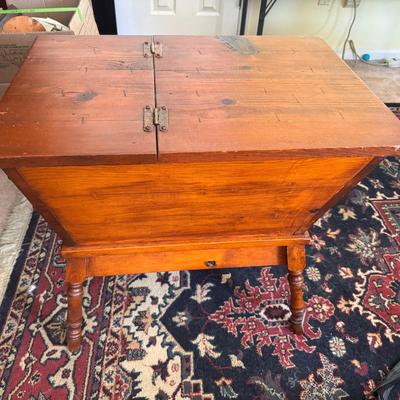 Lot 240: Wood Side Table With Storage 