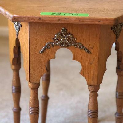 Lot 139: Octagonal Oak Side  Table