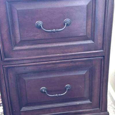 Lot 143: Two Drawer Wooden File Cabinet