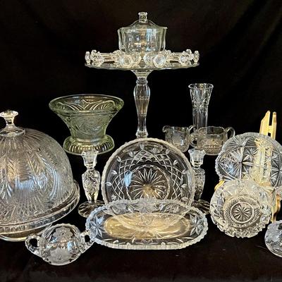 Lot 305: Crystal And Cut Glass Serving ware - Bunch 2