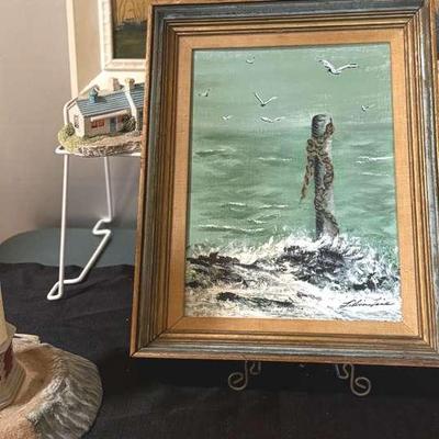 Lot 161: Nautical Coastal  Scenes Oil Paintings And Lighthouses
