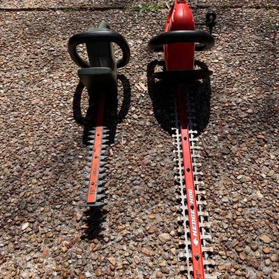 Lot 217: Set Of Black And Decker Electric Hedge Trimmers  16”& 22”