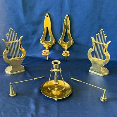 Lot 403: Brass Candleholders
