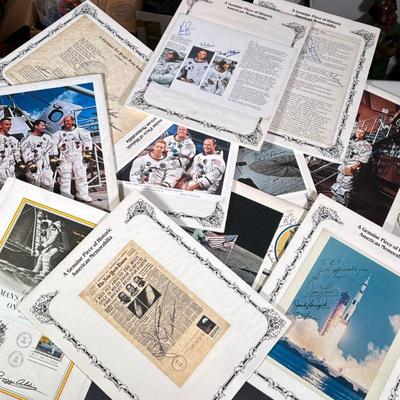(12pc) Apollo Collectibles & Autographs | Including 11 signed photographs and other memorabilia from Apollo and other NASA missions,...