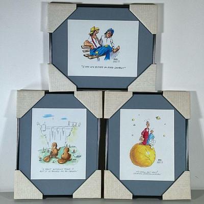 (3pc) Bill Monroe Prints | Each pencil signed and dated. Sight 9.5 x 7.25 in. - h. 14.25 x w. 11.25 in (frame)