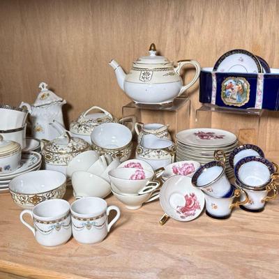 LARGE MIXED LOT TEA SETS | Large mixed lot of various porcelain tea sets including: Noritake, Alia, German Porcelain, Saxon China, and...