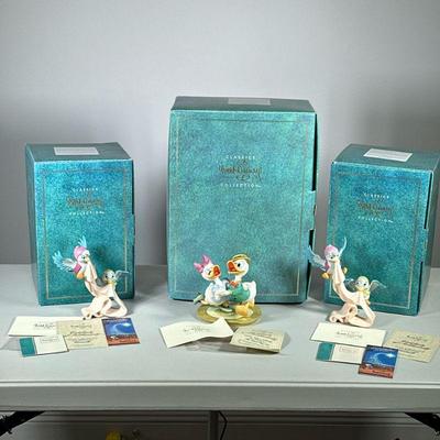 (3pc) Disney collectibles | From the Disney Classics Collection: Two figurines are identical, “Birds with a Sash” from Cinderella. One...