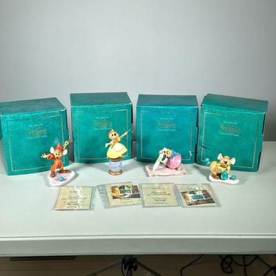 (4pc) Disney Collectibles | From the Disney Classics Collection: Cinderella’s mice. Jaq, Gus. Needle Mouse and Chalk Mouse. All with...