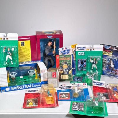 Group Sports Toys | Starting Lineup and other branded baseball and sports toys, - h. 12.5 x w. 7.5 in (Lou Gehrig box)