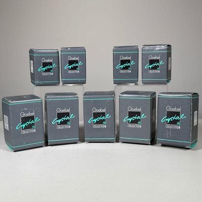 (9pc) Goebel Crystal Collection | Hummel figurines with boxes, including: “Honey Lover”, “ A Sweet Offering”, “I Brought You a Gift”,...