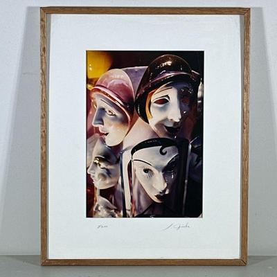 Masks Photograph Signed | Number 7/200, pencil signed lower right. - h. 21 x w. 17 in