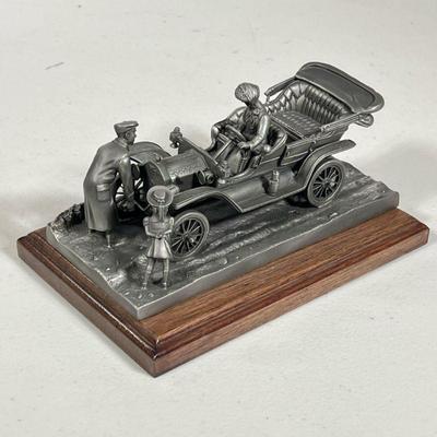 Ford model t Pewter Sculpture | The Wonderful Old Model T by Lionel Forrest in fine pewter by The Franklin Mint, 1976, with a separate...