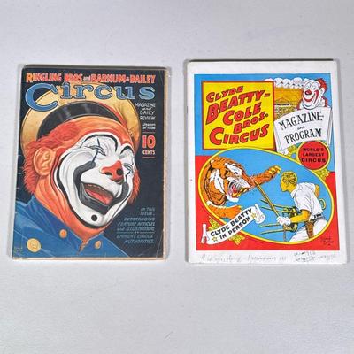 (2pc) Circus Magazines | Including a 1938 Ringling Bros and Barnum & Bailey Circus magazine and a cover from Clyde Beatty-Cole Bros....