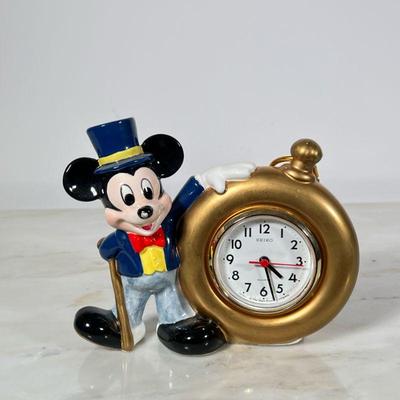 Mickey Mouse Clock | Quartz battery operated desk clock by Seiko for The Walt Disney Company. - h. 6 x w. 7.25 in