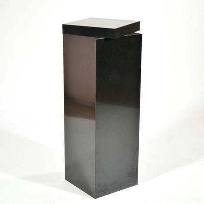 Swiveling Pedestal Display Stand | Black pedestal with swiveling top. - h. 36 x w. 12 x d. 12 in

