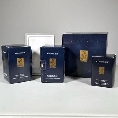 (5pc) Hummels In Original Boxes | A Bernard Bloch jardinere in typical colors of taupe, brown, and blue, showing a woman with flowing...