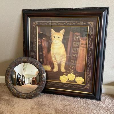 Cat print and fisheye style mirror