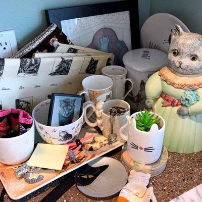 Cat theme collectibles home goods