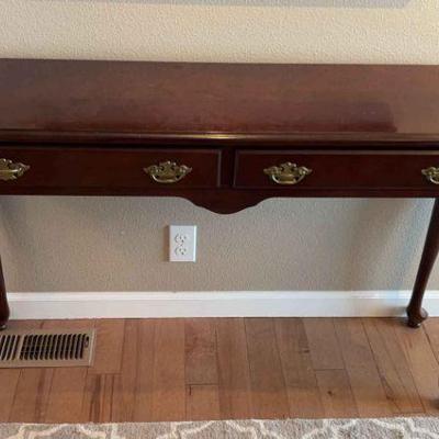 Wood console table