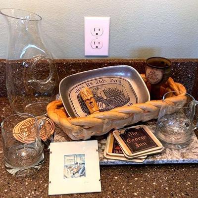 Modern glass pitcher ceramic bread basket and more