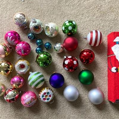 Shiny brite style ornaments