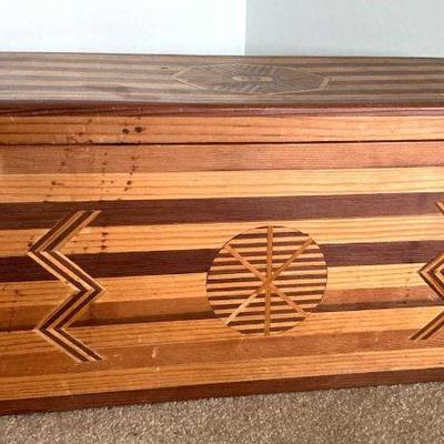 Inlaid wood box