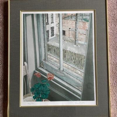 Signed and editioned henry fonda geraniums” print