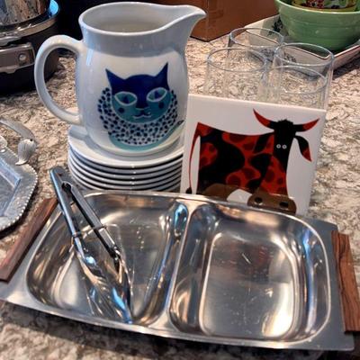Vintage arabia finland kaj franck kissa cat pitcher other