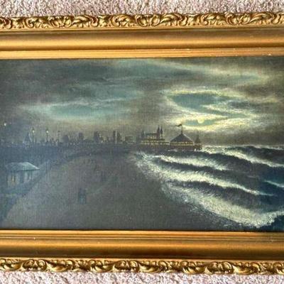 Original oil painting and english village print