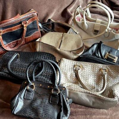 A collection of handbags