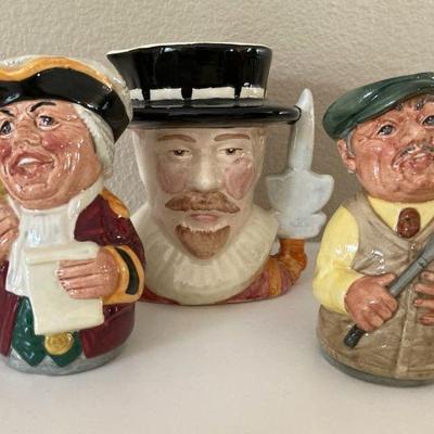 Stanfordshire character mug and royal doulton doultonville collection
