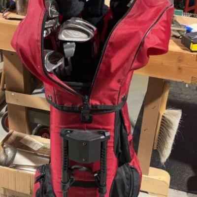 A set of golf clubs
