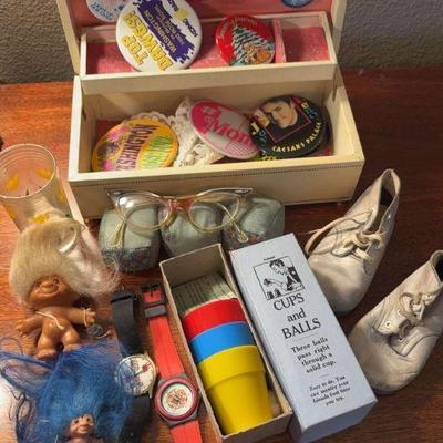 1960s troll dolls political pins, watches & more