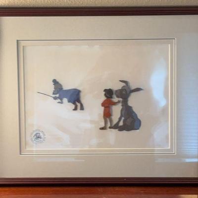 Walt disney production cel with coa