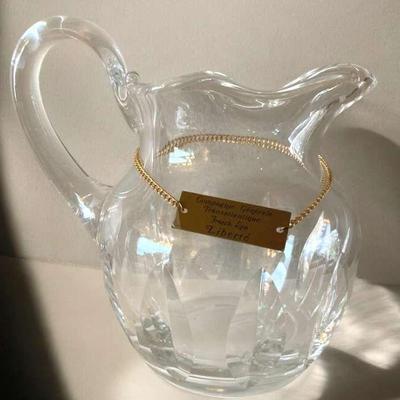 Crystal pitcher from the french line ship liberté"
