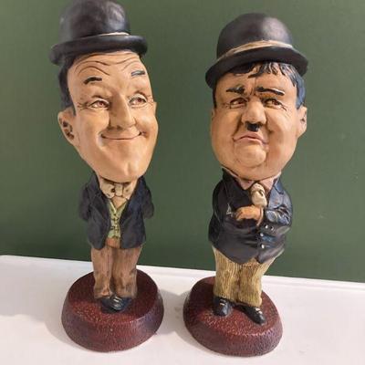 Laurel and hardy figurines