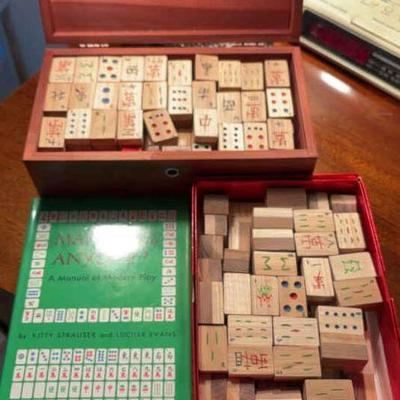 Wood mahjong tiles