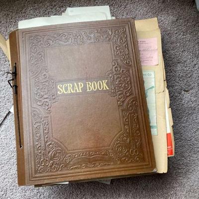 Antique scrapbook and greeting cards